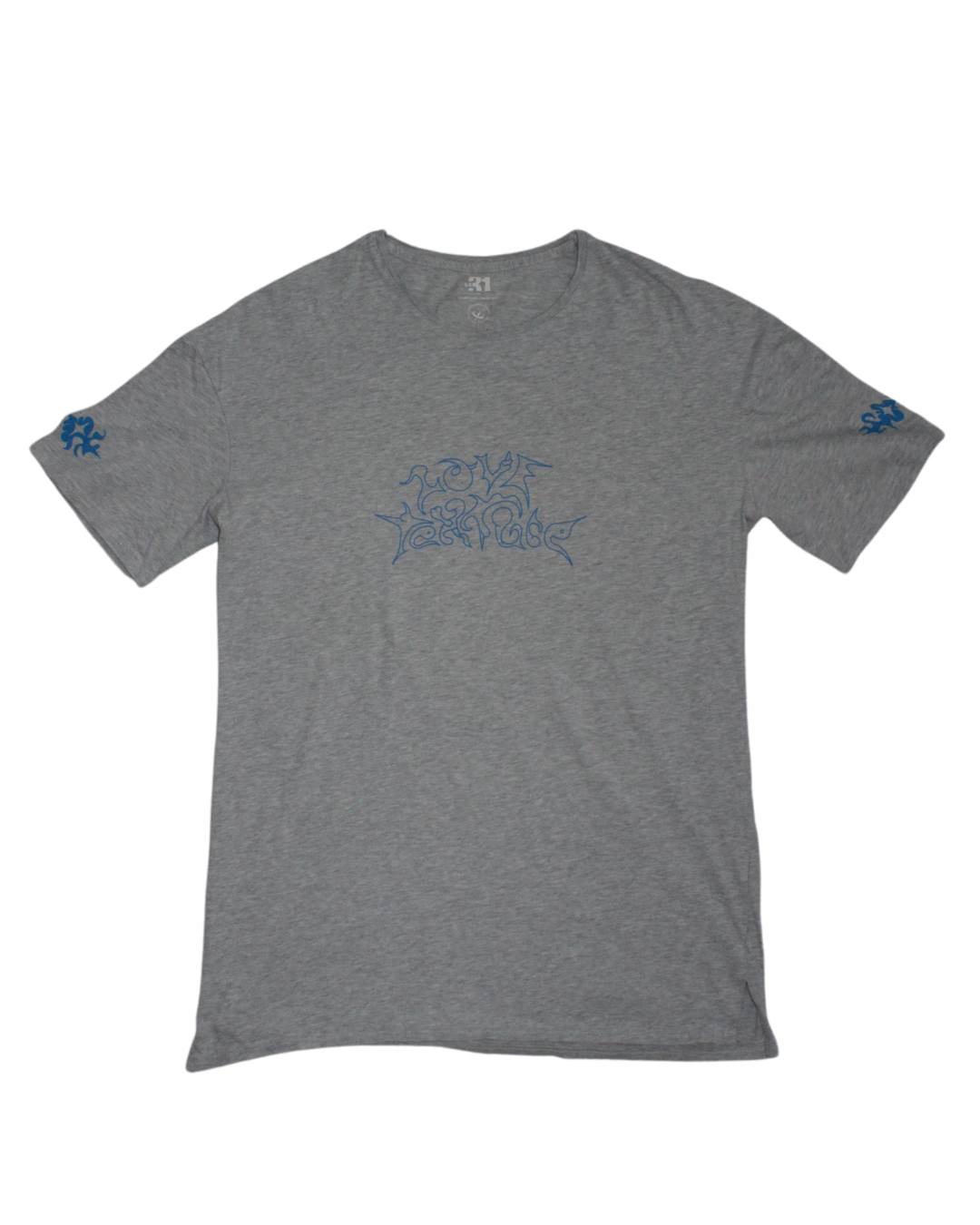LTR-T-Shirt Bleu sur Gris