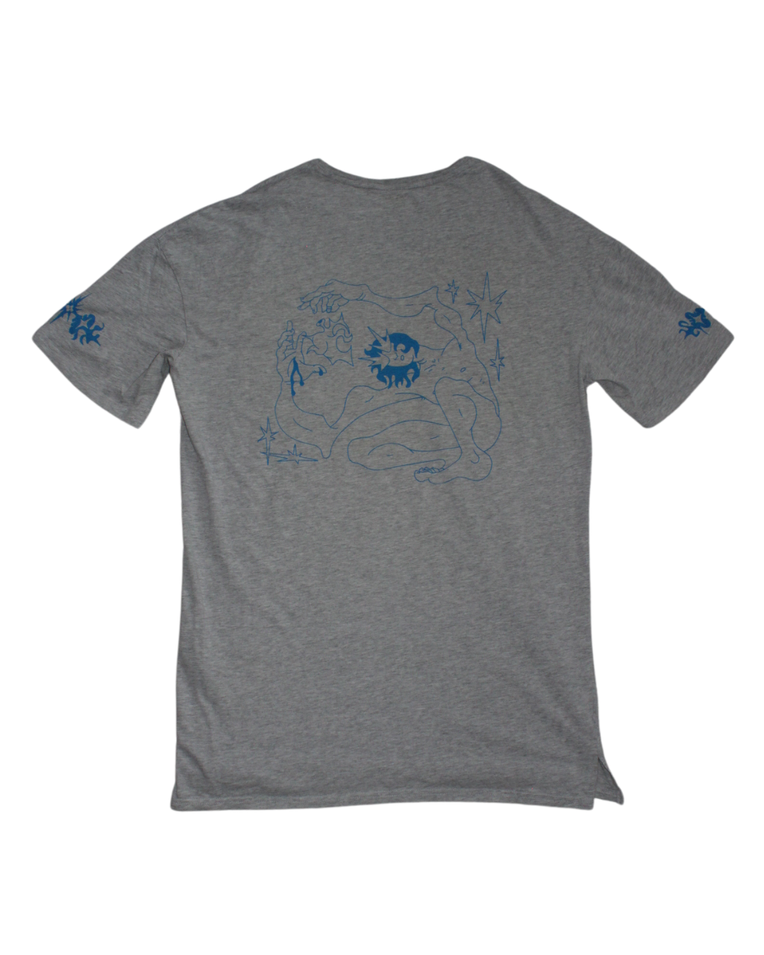 LTR-T-Shirt Bleu sur Gris