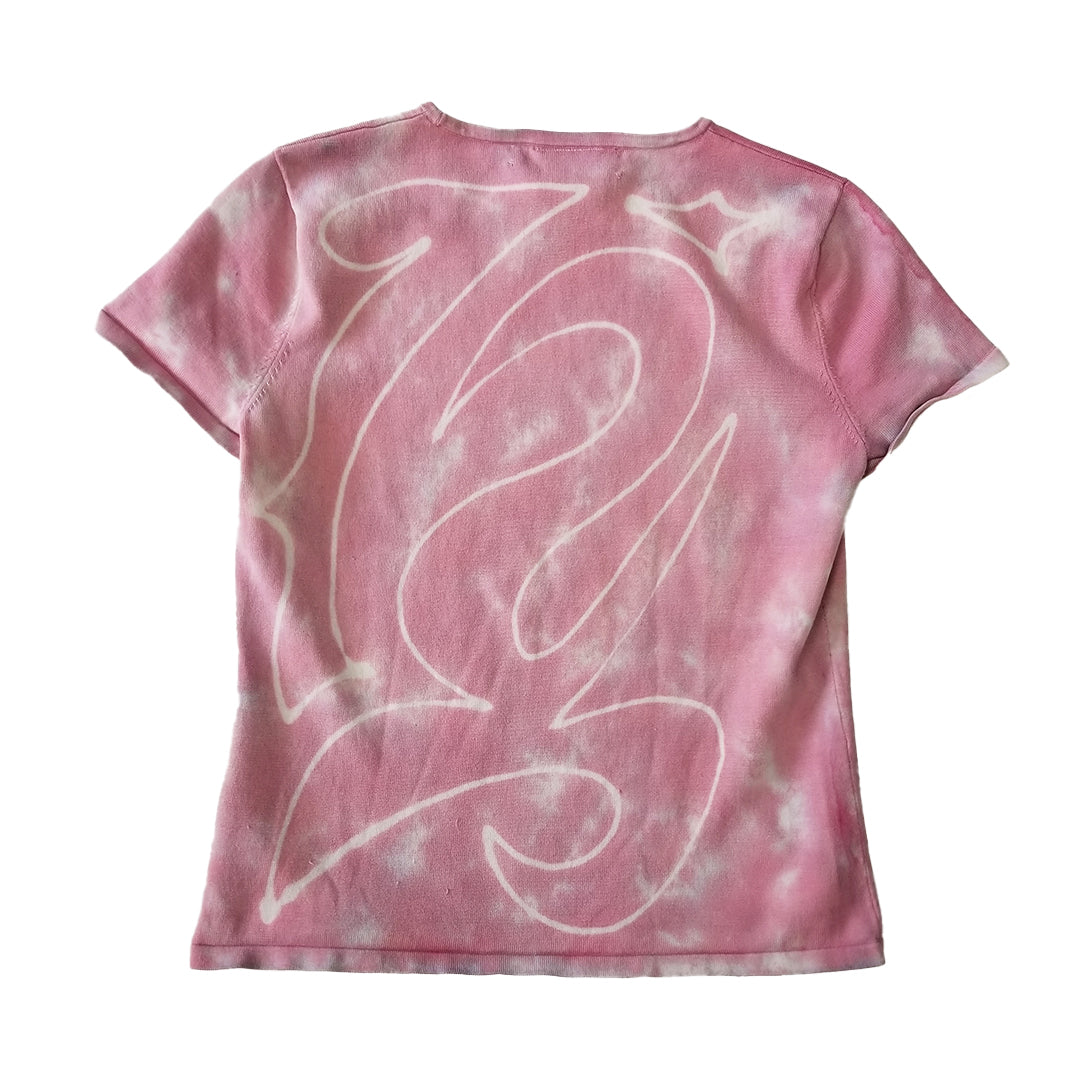 T-shirt teint rose