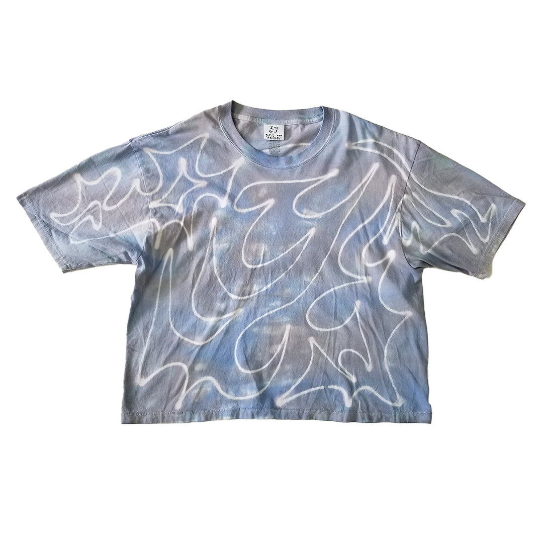 T-shirt teint bleu