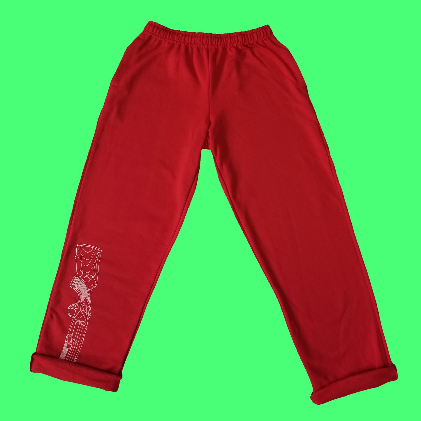 Pantalon rouge SHOOT ONESELF IN THE FOOT
